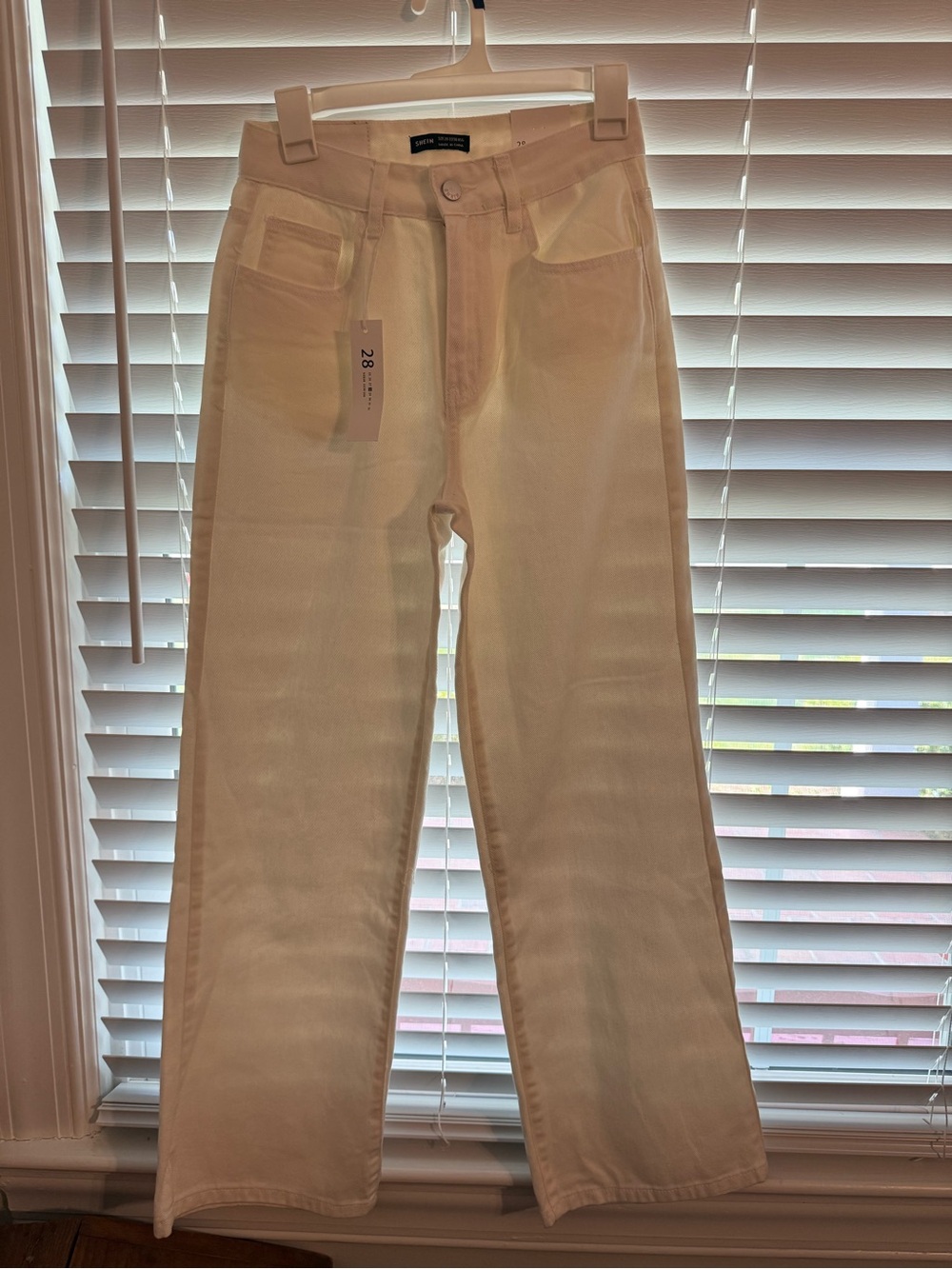 Wide Leg Women's Jeans in white  - 28